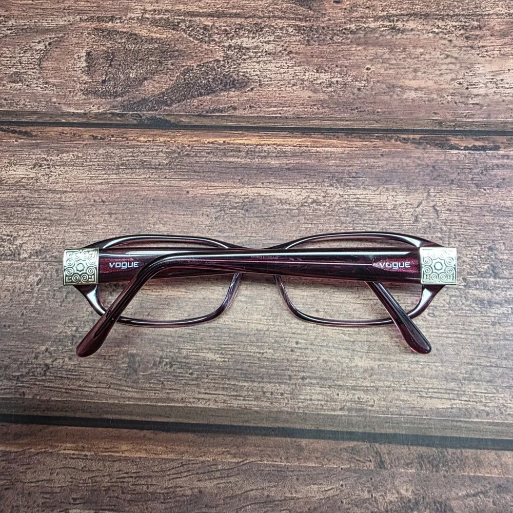 Vogue VO5129 2497 Purple Marble Eyeglass Frames 51-15-135 Filigree Detail